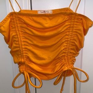 Beautiful & Vibrant Orange Crop Top